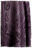 Impérial Purple Mughal Paisley Reversible Soft Cashmere Scarf/Shawl