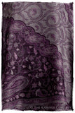 Impérial Purple Mughal Paisley Reversible Soft Cashmere Scarf/Shawl