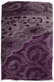 Impérial Purple Mughal Paisley Reversible Soft Cashmere Scarf/Shawl