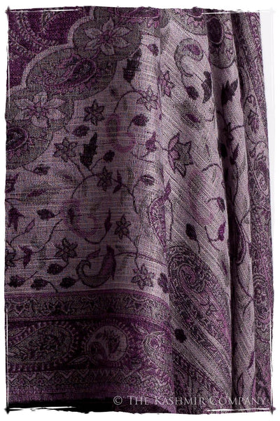 Impérial Purple Mughal Paisley Reversible Soft Cashmere Scarf/Shawl