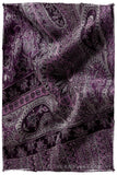 Impérial Purple Mughal Paisley Reversible Soft Cashmere Scarf/Shawl