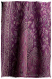 Brume d'orchidée Mughal Paisley Reversible Soft Cashmere Scarf/Shawl