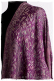 Brume d'orchidée Mughal Paisley Reversible Soft Cashmere Scarf/Shawl