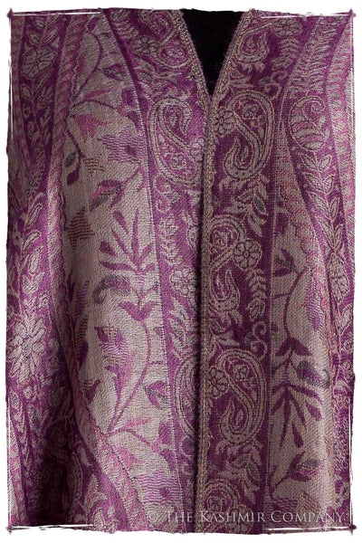 Brume d'orchidée Mughal Paisley Reversible Soft Cashmere Scarf/Shawl