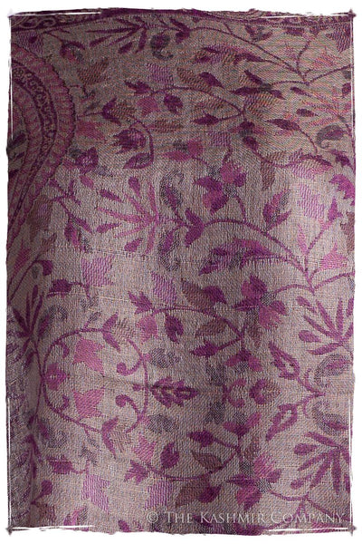 Brume d'orchidée Mughal Paisley Reversible Soft Cashmere Scarf/Shawl