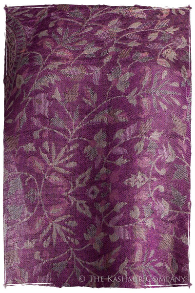 Brume d'orchidée Mughal Paisley Reversible Soft Cashmere Scarf/Shawl