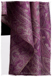 Brume d'orchidée Mughal Paisley Reversible Soft Cashmere Scarf/Shawl