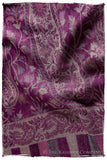 Brume d'orchidée Mughal Paisley Reversible Soft Cashmere Scarf/Shawl