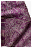 Brume d'orchidée Mughal Paisley Reversible Soft Cashmere Scarf/Shawl