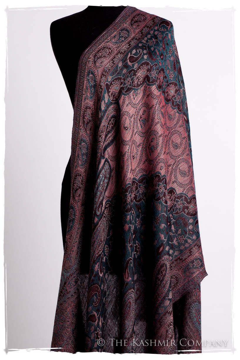 Crown Jewel Mughal Paisley Reversible Soft Cashmere Scarf/Shawl