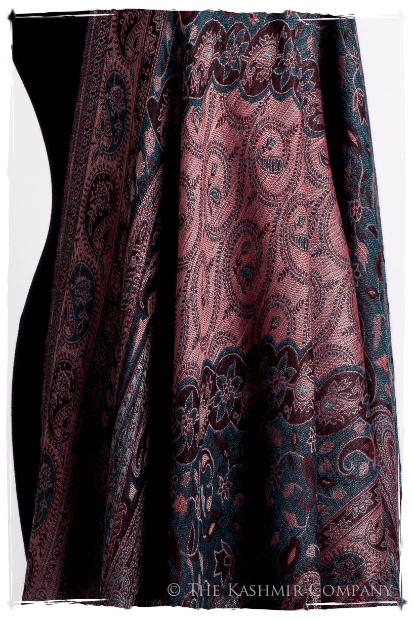 Crown Jewel Mughal Paisley Reversible Soft Cashmere Scarf/Shawl