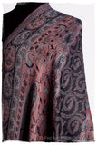 Crown Jewel Mughal Paisley Reversible Soft Cashmere Scarf/Shawl