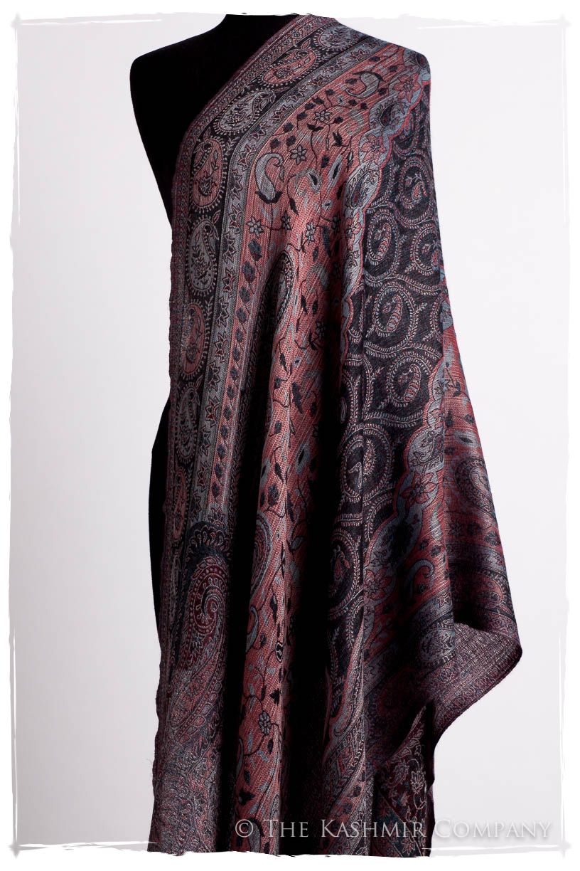 Crown Jewel Mughal Paisley Reversible Soft Cashmere Scarf/Shawl