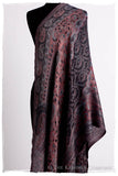 Crown Jewel Mughal Paisley Reversible Soft Cashmere Scarf/Shawl