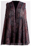 Crown Jewel Mughal Paisley Reversible Soft Cashmere Scarf/Shawl