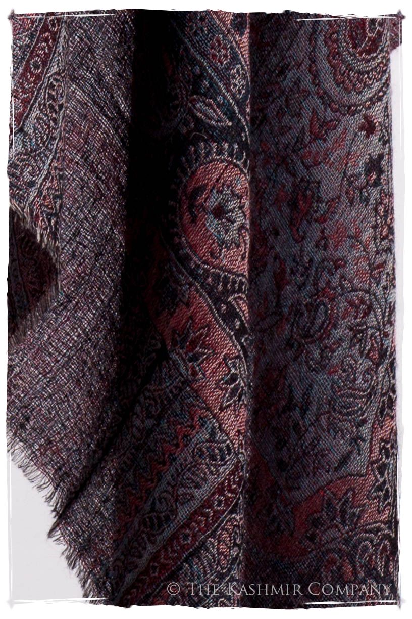 Crown Jewel Mughal Paisley Reversible Soft Cashmere Scarf/Shawl