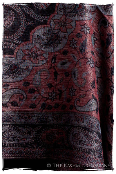 Crown Jewel Mughal Paisley Reversible Soft Cashmere Scarf/Shawl