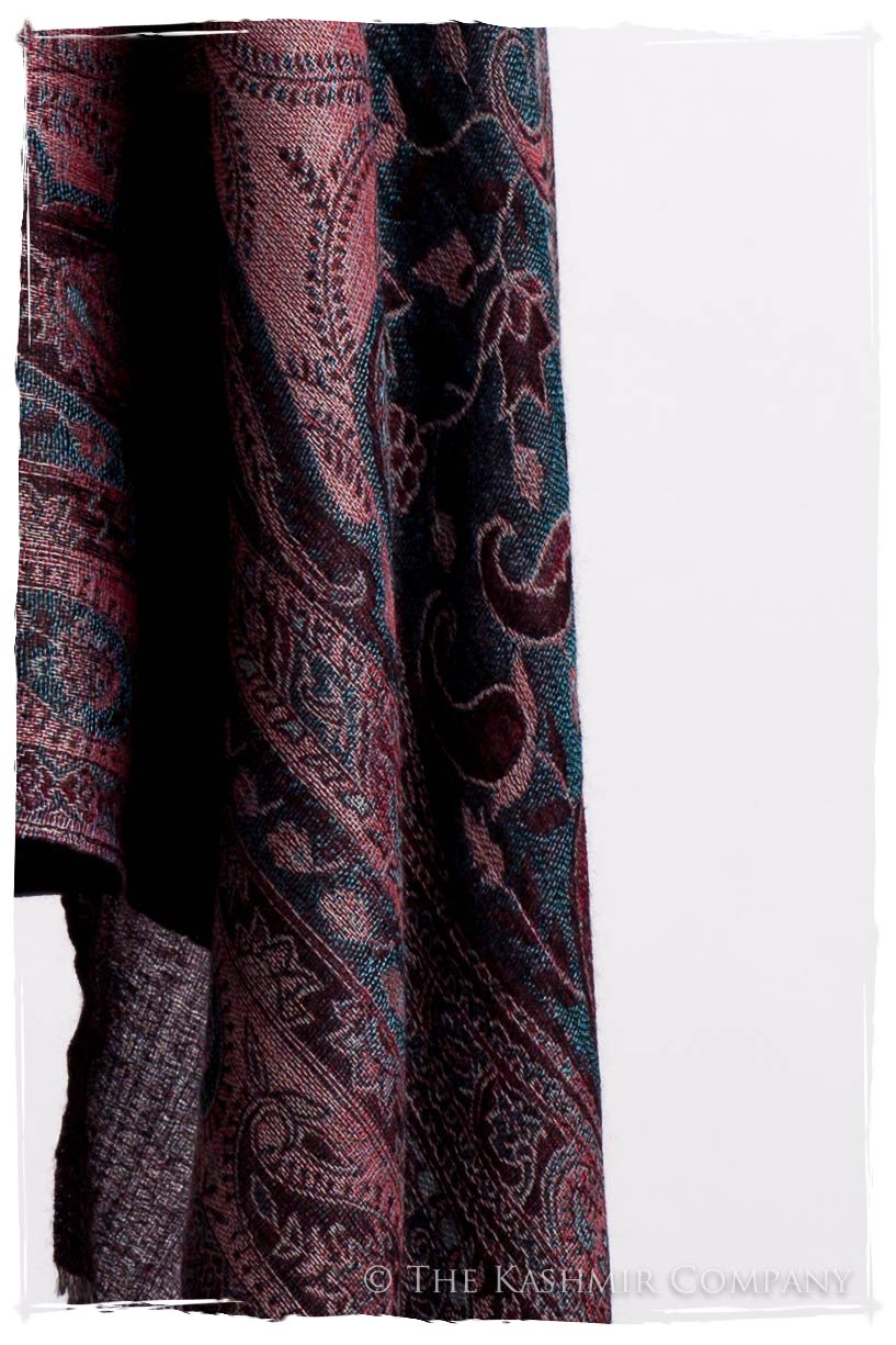 Crown Jewel Mughal Paisley Reversible Soft Cashmere Scarf/Shawl