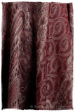 Bordeaux Mughal Paisley Reversible Soft Cashmere Scarf/Shawl