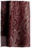Bordeaux Mughal Paisley Reversible Soft Cashmere Scarf/Shawl