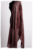 Bordeaux Mughal Paisley Reversible Soft Cashmere Scarf/Shawl