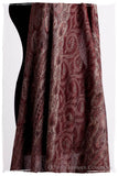 Bordeaux Mughal Paisley Reversible Soft Cashmere Scarf/Shawl