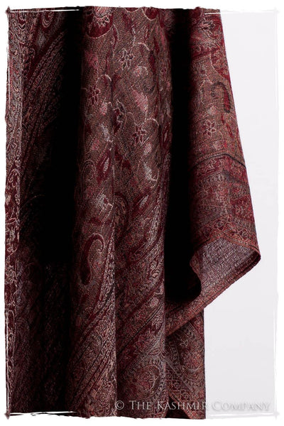 Bordeaux Mughal Paisley Reversible Soft Cashmere Scarf/Shawl