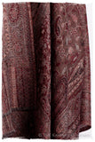 Bordeaux Mughal Paisley Reversible Soft Cashmere Scarf/Shawl