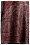 Bordeaux Mughal Paisley Reversible Soft Cashmere Scarf/Shawl