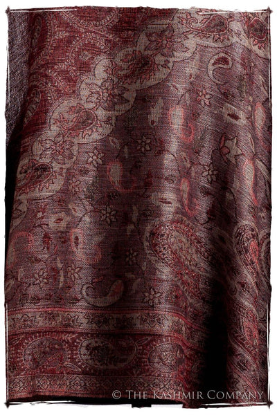 Bordeaux Mughal Paisley Reversible Soft Cashmere Scarf/Shawl