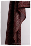 Bordeaux Mughal Paisley Reversible Soft Cashmere Scarf/Shawl