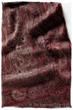 Bordeaux Mughal Paisley Reversible Soft Cashmere Scarf/Shawl