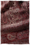Bordeaux Mughal Paisley Reversible Soft Cashmere Scarf/Shawl