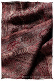 Bordeaux Mughal Paisley Reversible Soft Cashmere Scarf/Shawl
