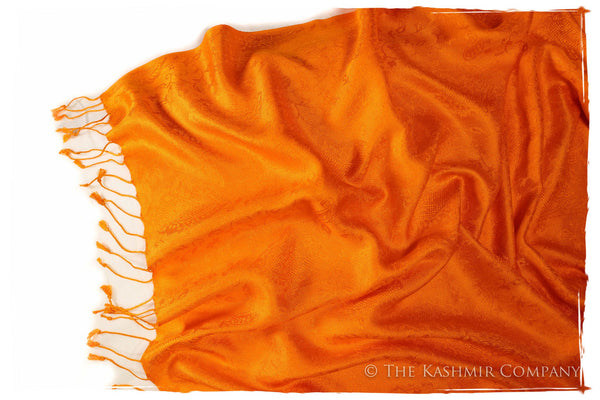 Sunset’s Golden Gate -  Tangerine Gold Silk Scarf