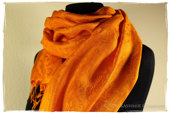 Sunset’s Golden Gate -  Tangerine Gold Silk Scarf