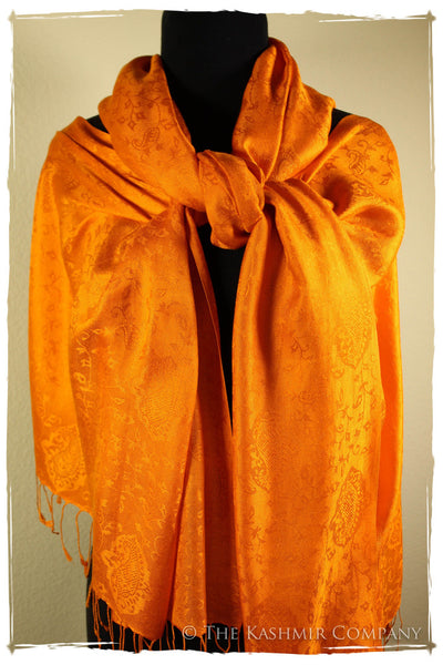 Sunset’s Golden Gate -  Tangerine Gold Silk Scarf