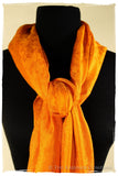 Sunset’s Golden Gate -  Tangerine Gold Silk Scarf