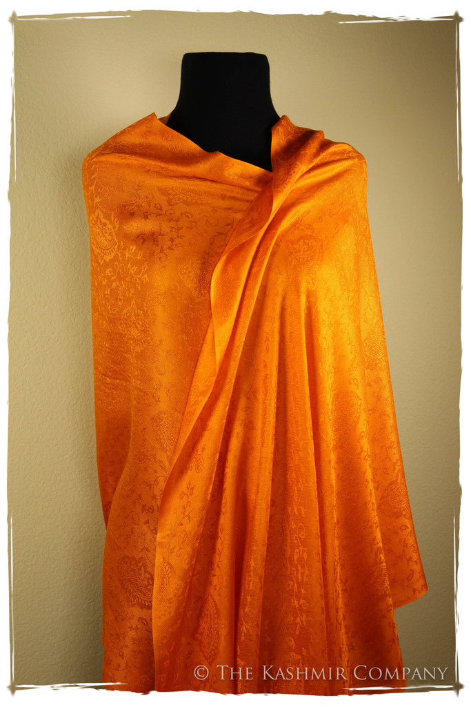 Sunset’s Golden Gate -  Tangerine Gold Silk Scarf